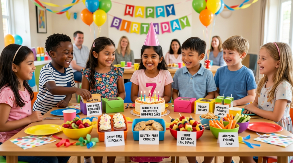 Professional stock photo of a inclusive birthday celebration