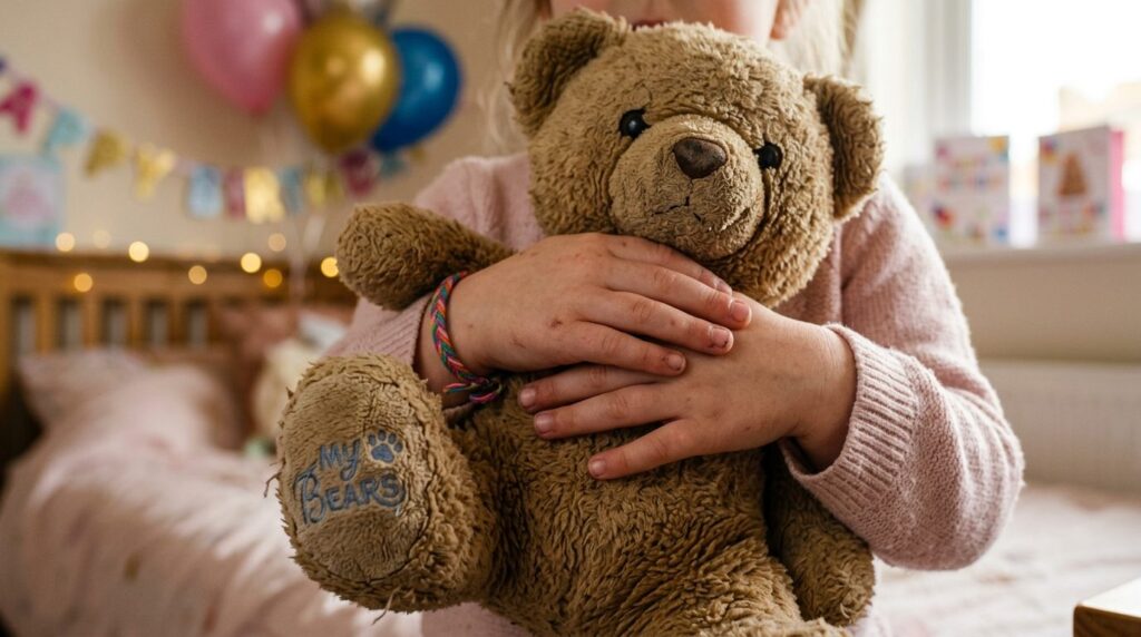 Photorealistic stock image, 16:9 format. Close-up of a child