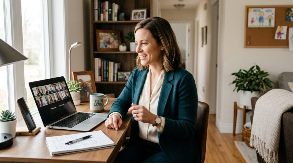 Photorealistic image of a professional woman in business cas