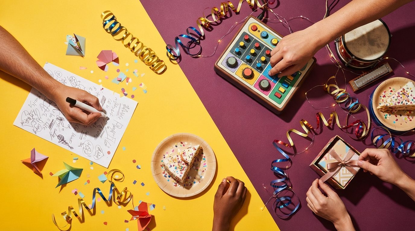 Illustrationsbillede: Musik, lys og lyd til børnefest og familiefest: playliste, DJ eller levende…